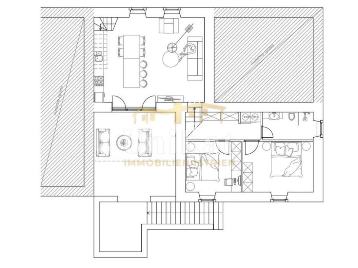 Casa in pietra vicino a Višnjan da completare